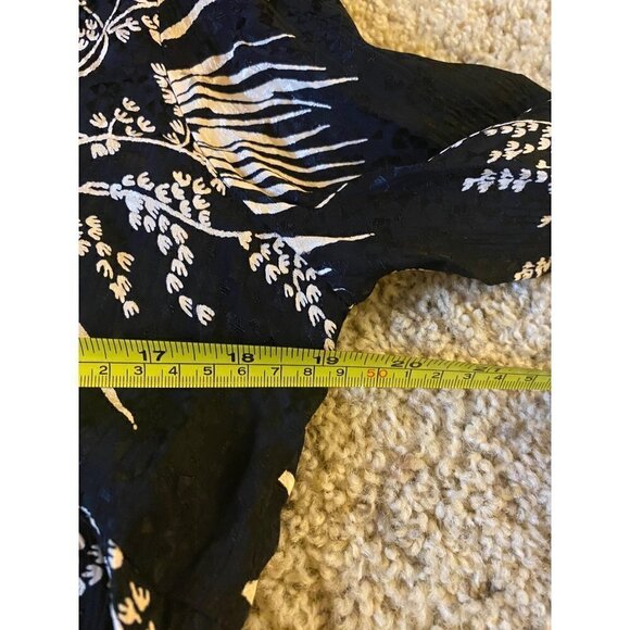 Ba & sh Eugenie Floral Tie Neck Long Sleeve Babydoll Dress size 1 - Picture 7 of 10